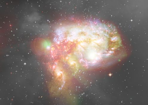 Far being shone nebula and star field against space. "Elements of this image furnished by NASA".