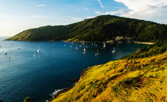 Phuket view point, Sea in Thailand, Beautiful Natural, The popular tourist destination of tourists around the world.