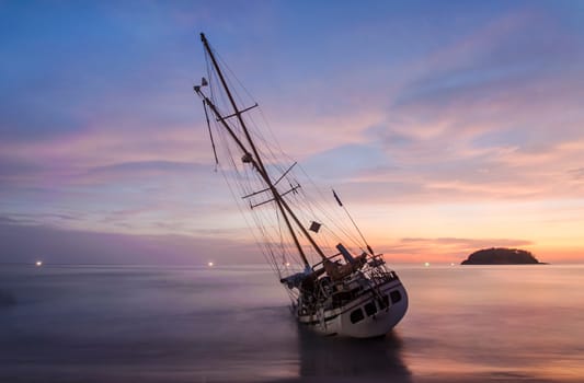 Seascape During Sunrise. Beautiful Natural Seascape, Kata Beach, Phuket Thailand, Popular