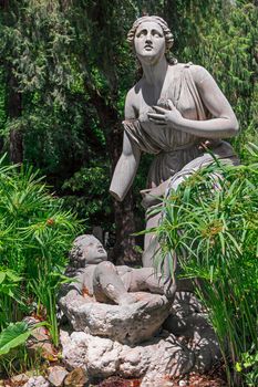 fountain to villa borghese in rome