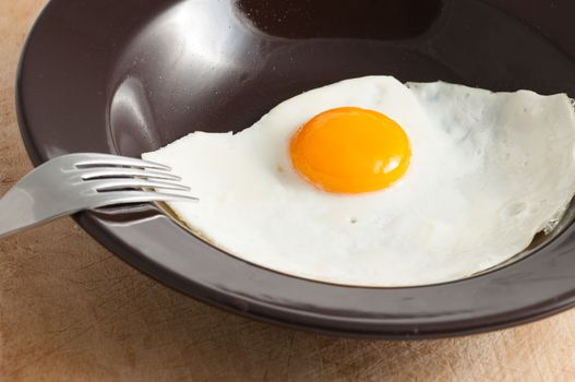 view of a fried egg