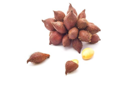 Some exotic fruits from Thailand on white background