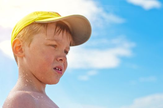 Baby boy at the beach