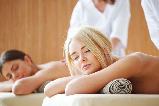 women relaxing at spa session