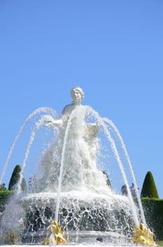 Classical fountain fgure in marble