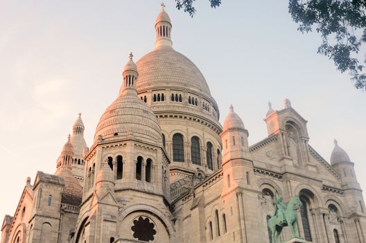 sacre coer paris  at dusk