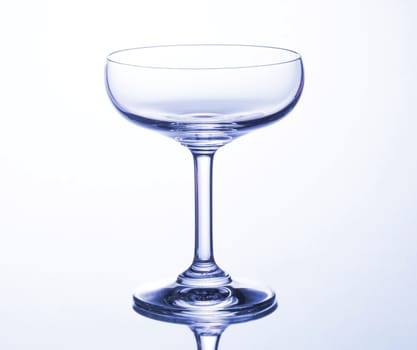 Empty martini glass isolated