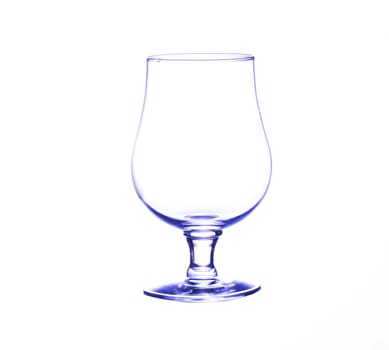 empty wine glass isolated