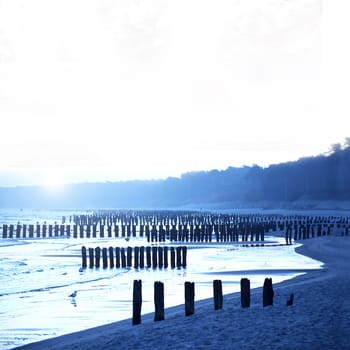 Sea and beach landscape.