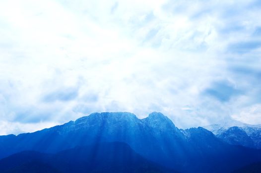 Mountains landscape. Sunny day in mountains.