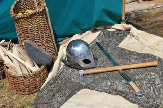 Viking Helmet on ground