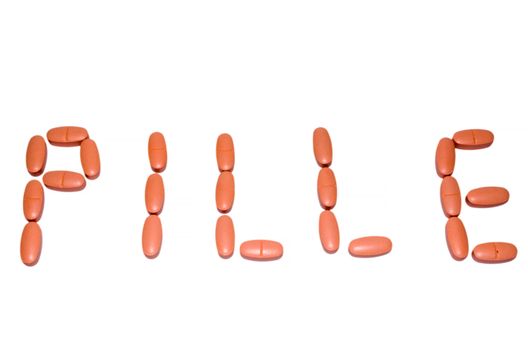 Of different tablets pill the word
Written.