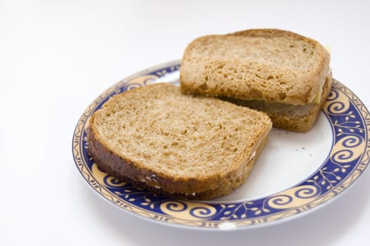 Sandwiches conceptual image. Sandwiches lying on plate.