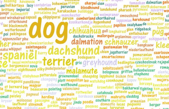 All Types of Dogs and Every Breed as Concept