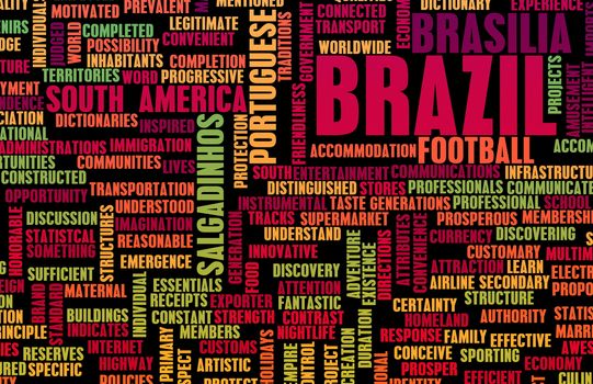 Brazil as a Country Abstract Art Concept