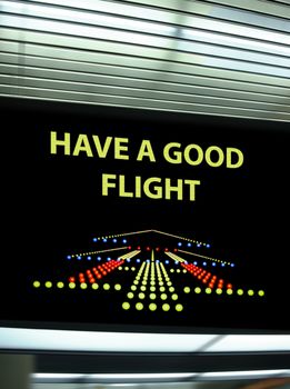 Tourist info signage in airport in international language