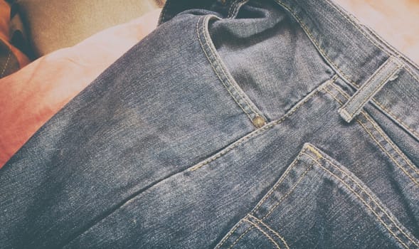 Photograph of a pair of jeans texture