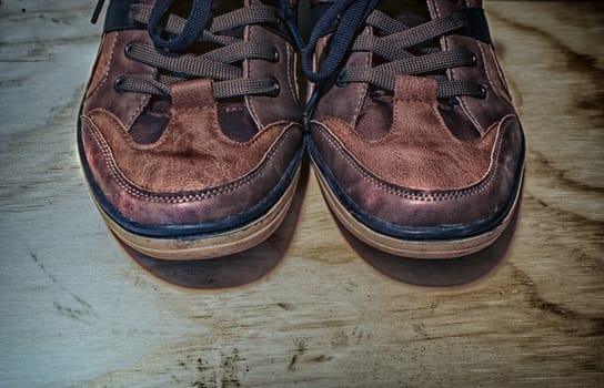 Photograph of a pair of shoes with a retro vintage style