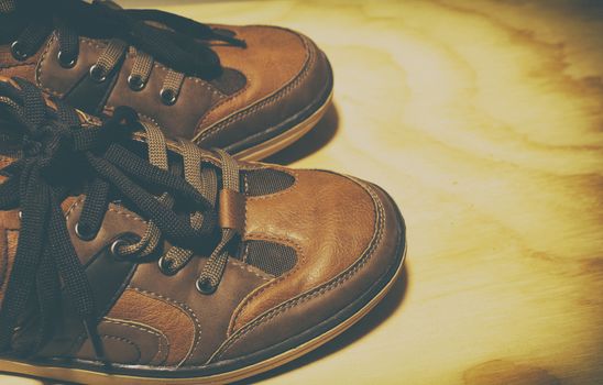 Photograph of a pair of shoes with a retro vintage style