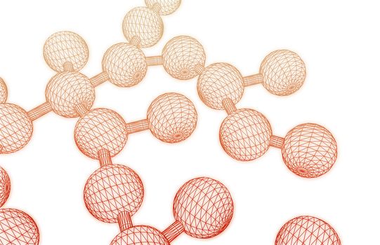 Molecule Structure in 3D as a Presentation Background