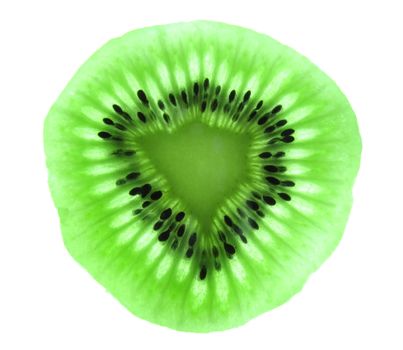 Abstract photo of a green kiwi fruit