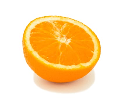 Orange fruit sliced isolated on white background