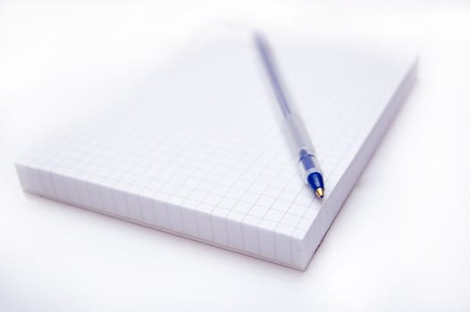 Education conceptual image. Close up of a notebook and pen.