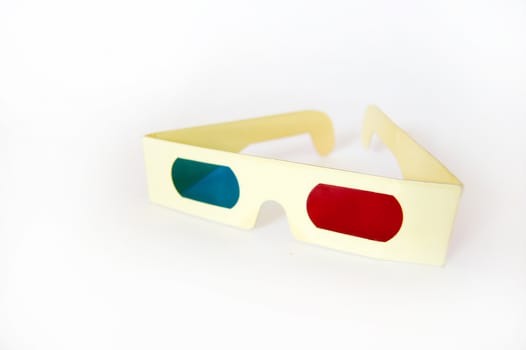 3d glasses on isolated background.