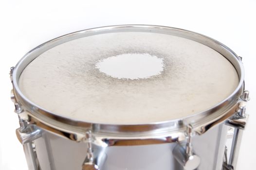 Drums conceptual image. Snare drum on isolated background.