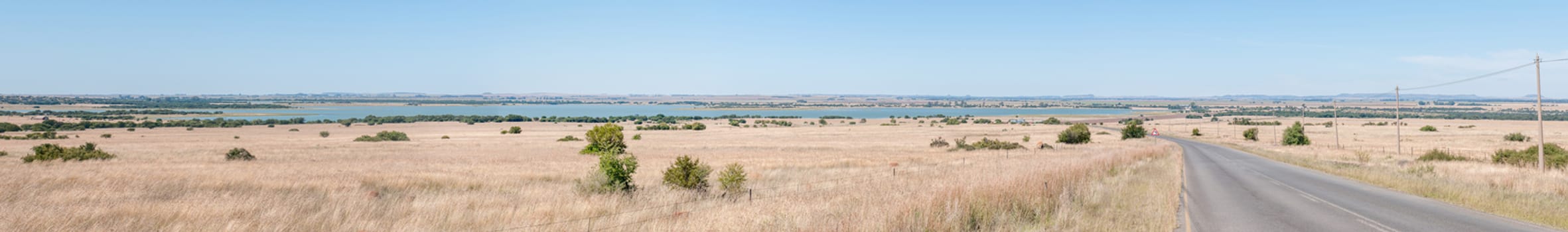 The Krugersdrif Dam between Bloemfontein and Dealesville in the Free State Province of South Africa