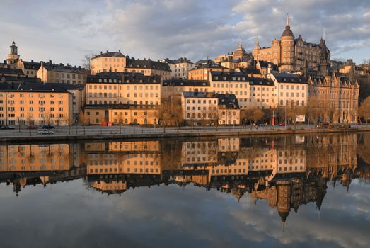 Evening scenery of Stockholm, Sweden