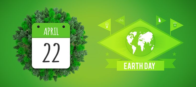 april 22nd against green vignette