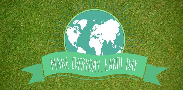 Earth Day Graphic against green background