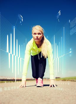 sport and lifestyle concept - concentrated woman doing running outdoors