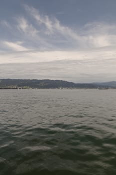 Water, land and sky combined in a seascape photo