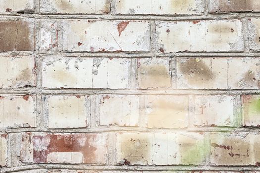 Grunge white background brick old texture wall