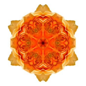 Flower mandala isolated on white background