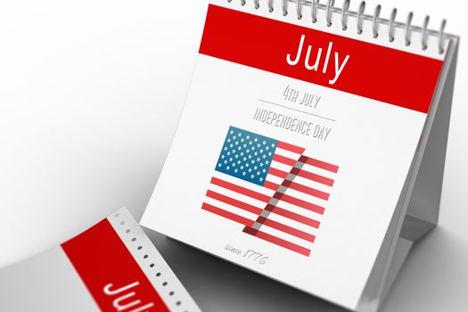 Independence day graphic against white background with vignette