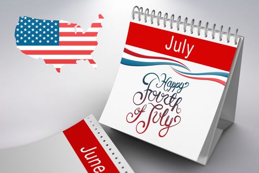 Independence day graphic against grey background