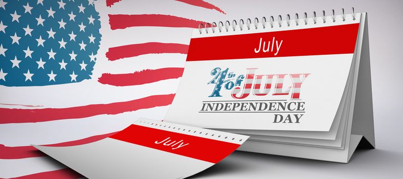 Independence day graphic against grey background