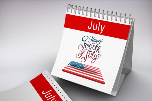 Independence day graphic against grey background