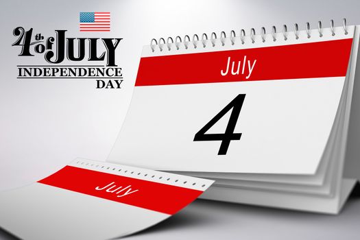 Independence day graphic against grey background