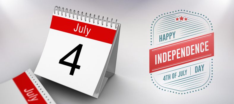Independence day graphic against grey background