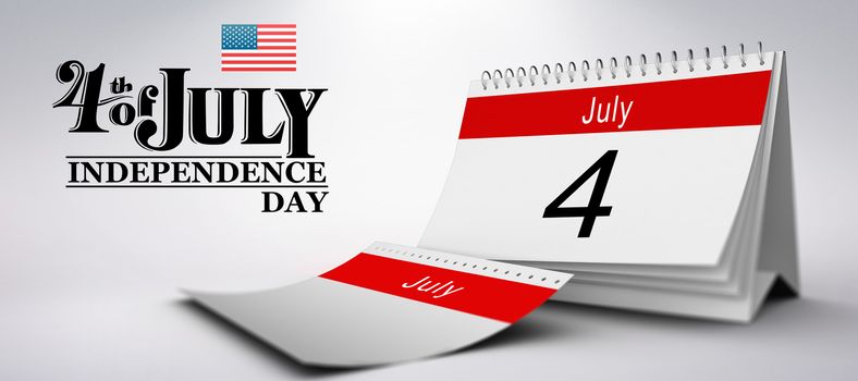 Independence day graphic against grey background