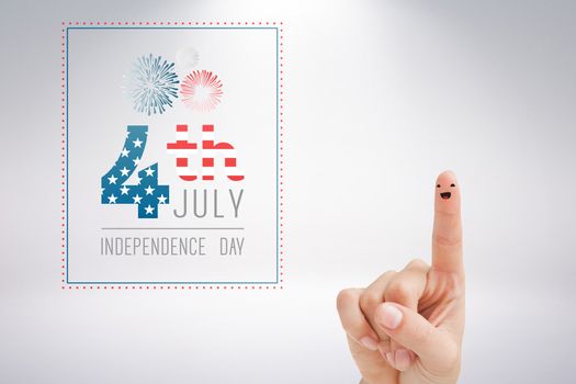 Independence day graphic against grey background