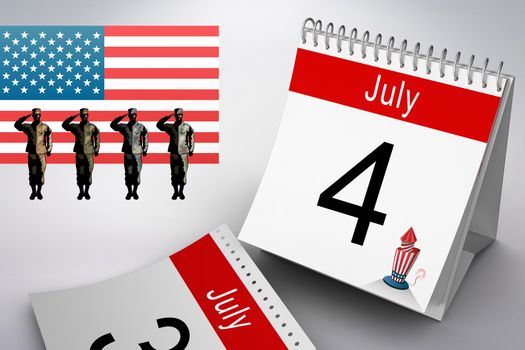 Independence day graphic against grey background