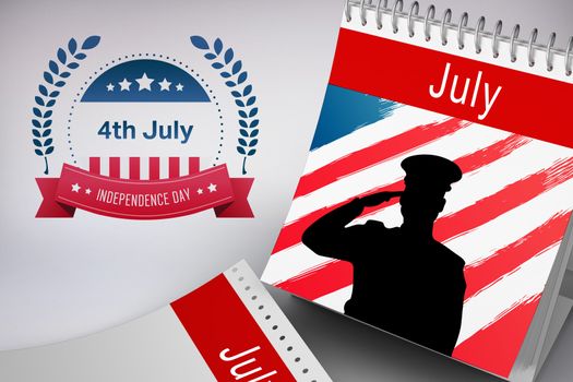 Independence day graphic against grey background