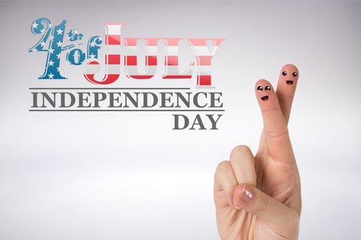 Independence day graphic against grey background