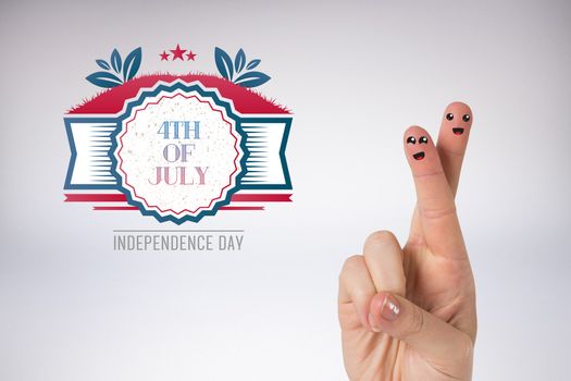 Independence day graphic against grey background