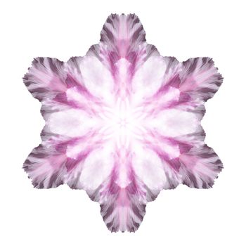 Flower mandala isolated on white background